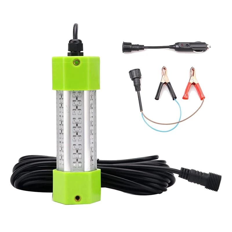 70W Waterproof High Power Glowing Boat Fish Attractants Green Lure Fishing Lights With Charger Plug