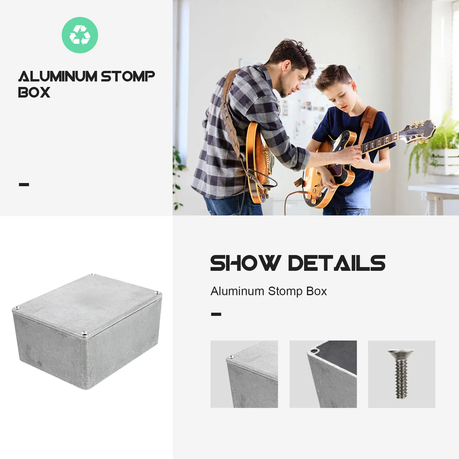 

Effect Aluminum Box Guitar Enclosure Pedal Case Music Accessory Effects Enclosures
