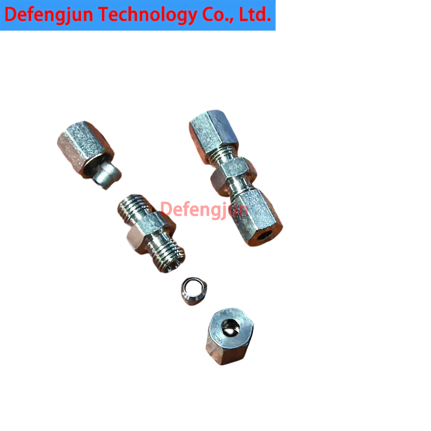 40pcs Zinc Straight Tube Union 4mm x 4mm Push-Fit Connector for Oil Line Extensions