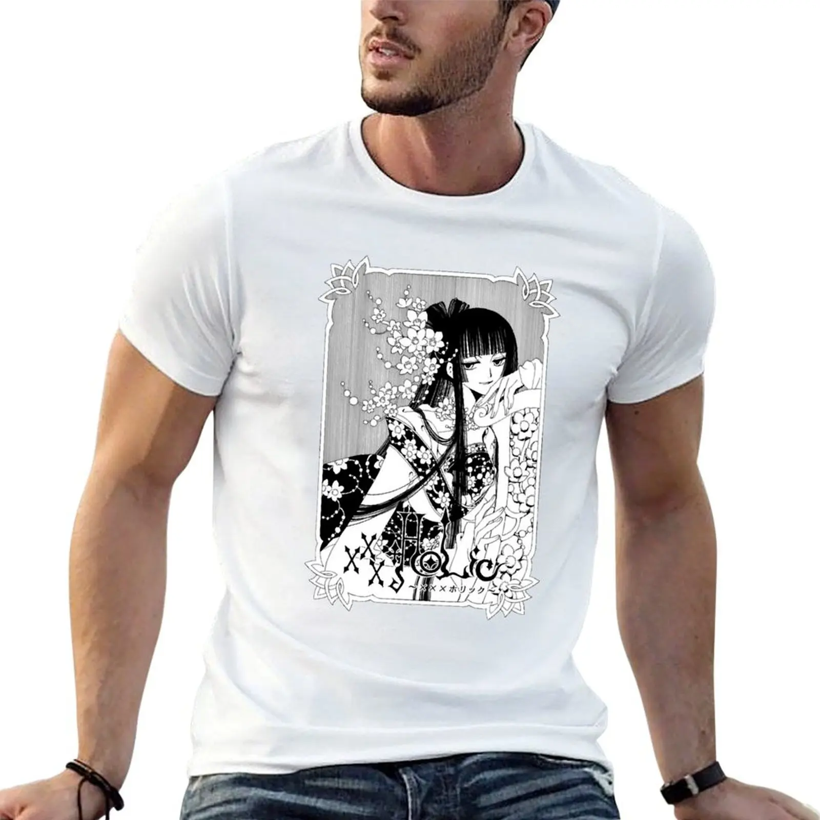 

T-Shirt shirts 100% xxxHolic mens Flowers t Ichihara t with - men shirt cotton graphic