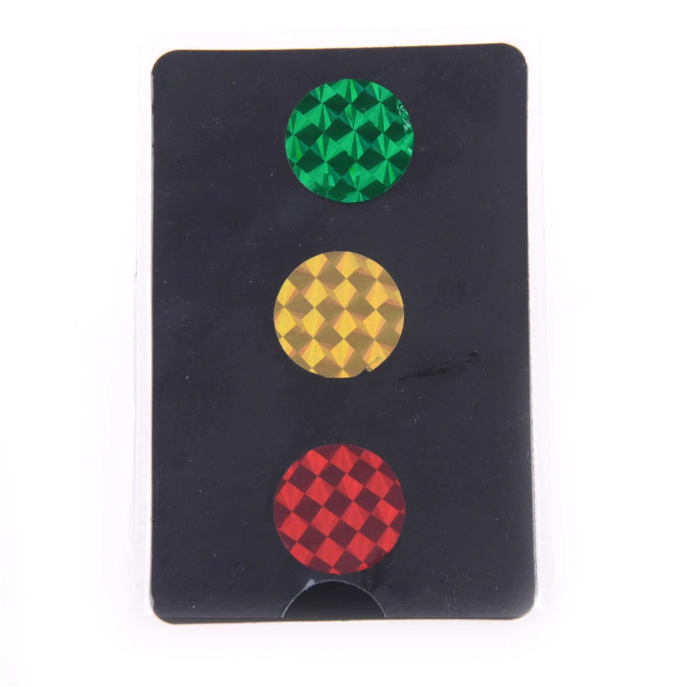 1Sets Magic Stop Light Cards Magic Tricks Traffic Light Dot Change Magia Close Up Illusion Accessories Gimmick Props Comedy