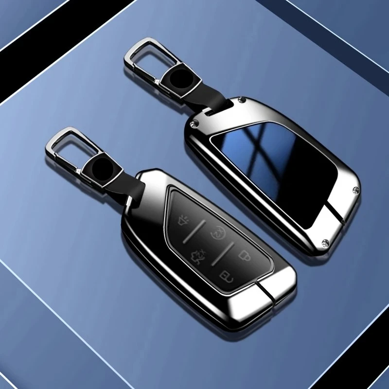 

4/5/6 Buttons Alloy Car Remote Key Cover Case Holder Shell For Cadillac CT4 CT5 CT4-V C8 Corvette 2019 2020 2021 Accessories
