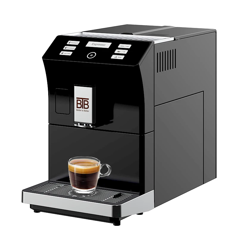 

High performance Espresso Machine BTB-206 Black coffee maker with automatic cleaning function for home