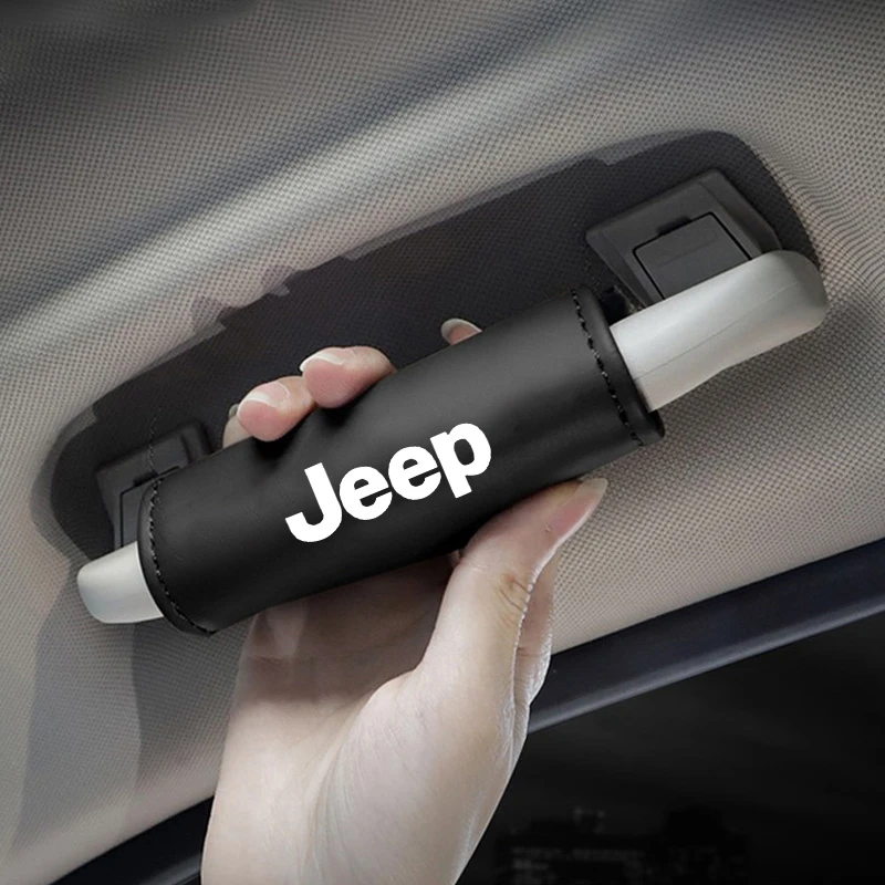 غطاء سحب مسند ذراع لسقف السيارة من الجلد ، قفازات مقبض ، حماية لسيارة جيب رينيجيد ، Wrangler ، JK ، مصارع ، جراند شيروكي ، بوصلة ، جديد