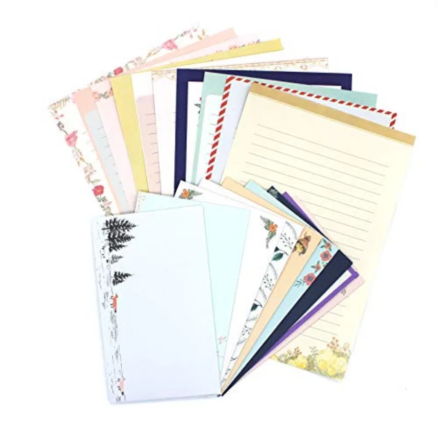 

Stationary Paper and Envelopes Set, 90 PCS Stationary Set for Women Girls and Men Boys Cute Stationary Writing Stationery Paper