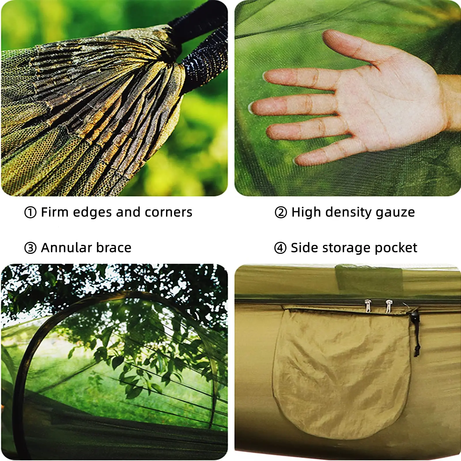 Hammocks With Mosquito Nets, Camping Essentials, Lightweight Portable Hammocks, Outdoor Hiking Beach Backpacking Camping Gear