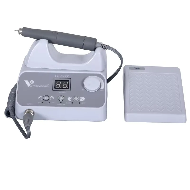 DRILL GJ-G800 Professional Manicure Dental Micromotor 50000rpm Brushless Handpiece Low Noise Flame Nail EU Plug
