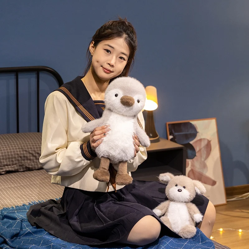 Cartoon Kawaii Grote Witte Gans Pinguïn Hond Dieren Knuffels Sierkussen Baby Comfort Poppen Verjaardagscadeaus Voor Jongens Meisjes