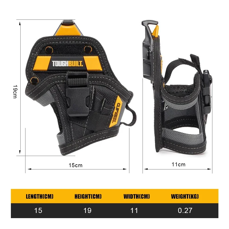 TOUGHBUILT TB-CT-20-S Drill Holster Small Hand Drill Set Special Belt Pouch Electrician Decoration Portable Tool Bag