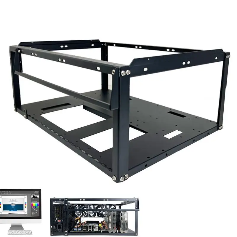 

E03 Штабелируемое открытое шасси X79 X99 Duals EATX, материнская плата, компактный корпус ATX Mid-Tower, корпус компьютера, стойка для водяного охлаждения