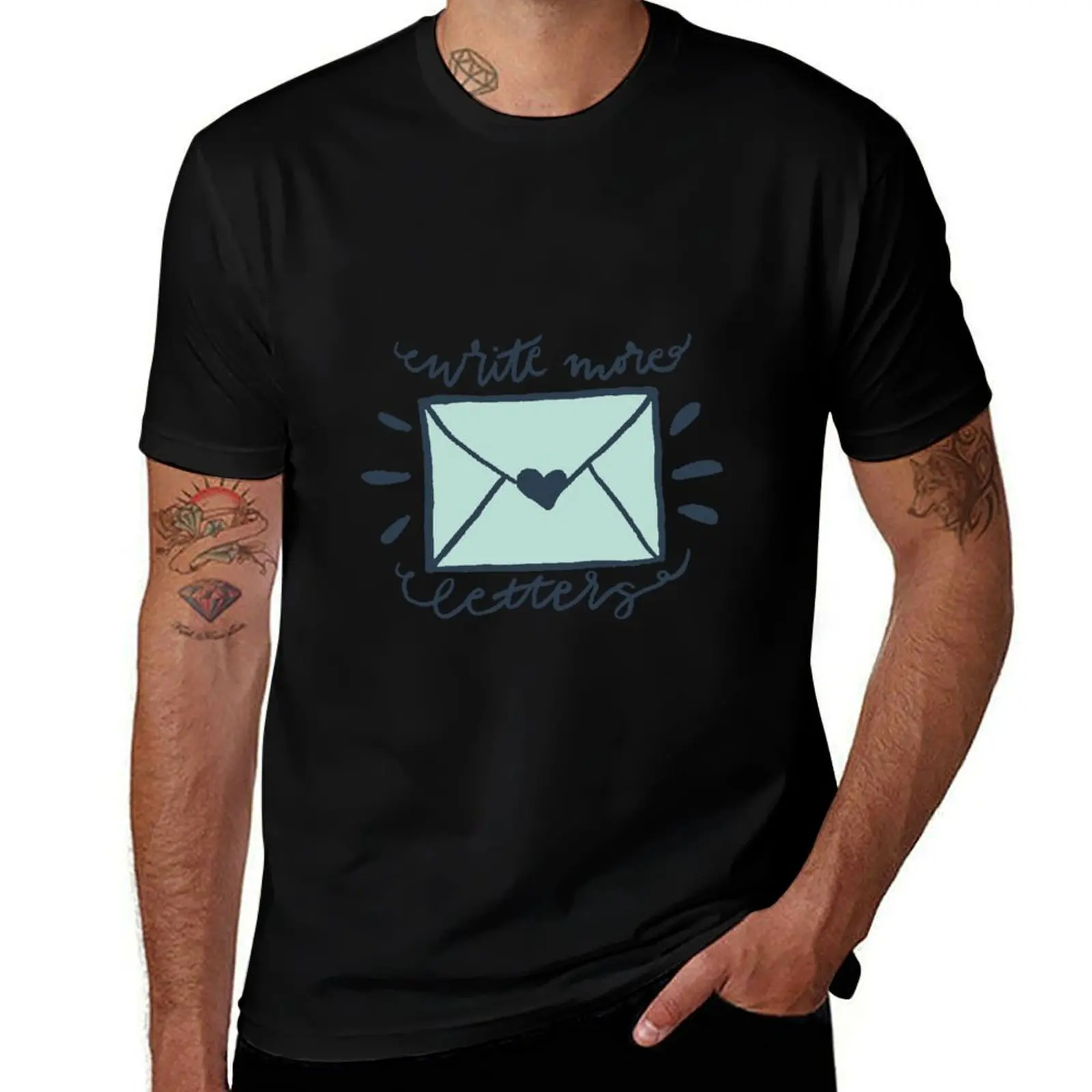Write More Letters Envelope Design T-Shirt Sun Block Outdoor T-Shirt