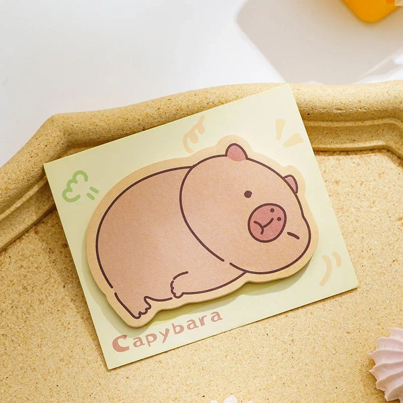 1-8-40 pcs Adhesive Kawaii Cartoon Capybara Animals Notes Notepad Memo Pad Office School Supplies Stationery Sticker