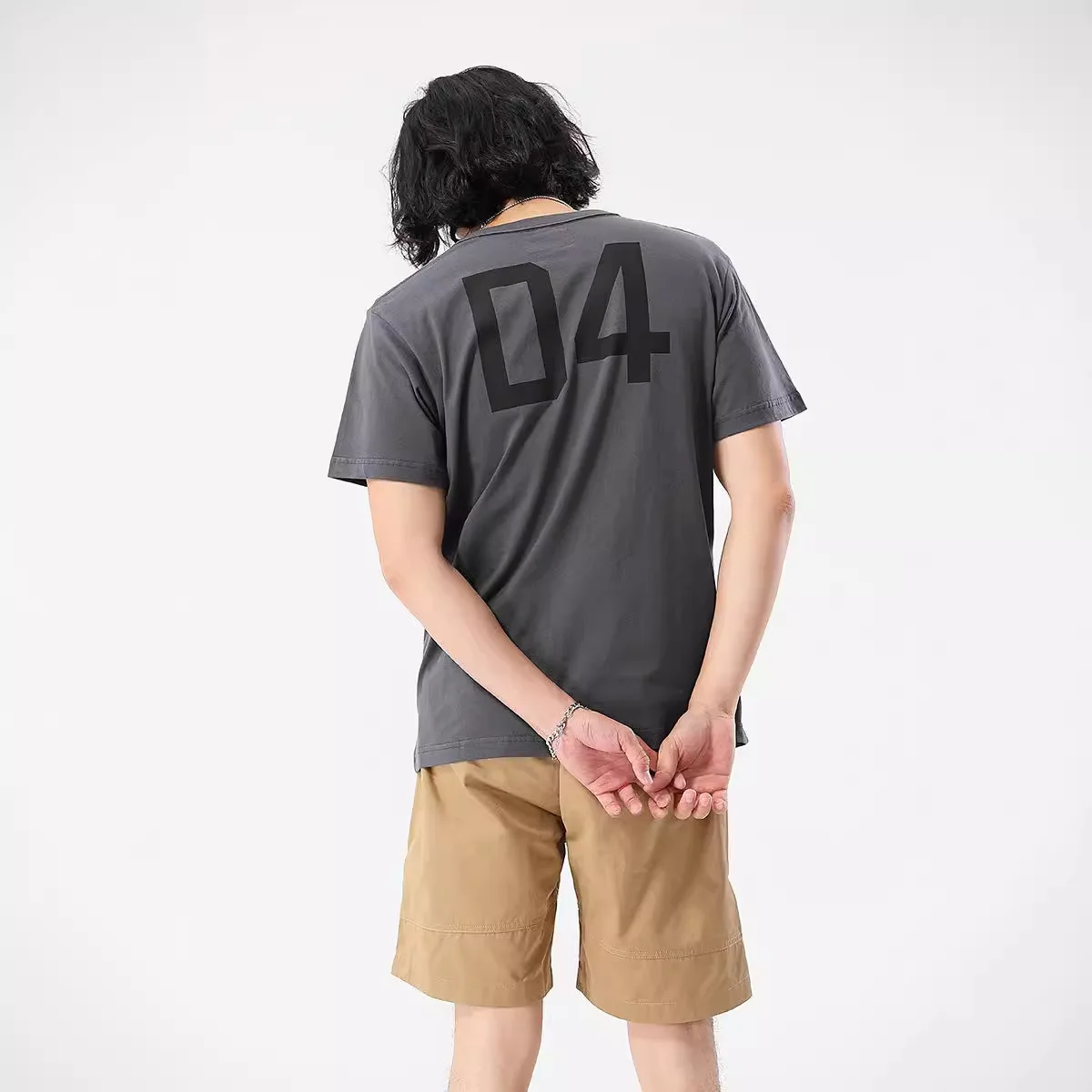OKONKWO American retro cartoon fighter short-sleeved T-shirt 200g military style Amei Khaki T-shirt