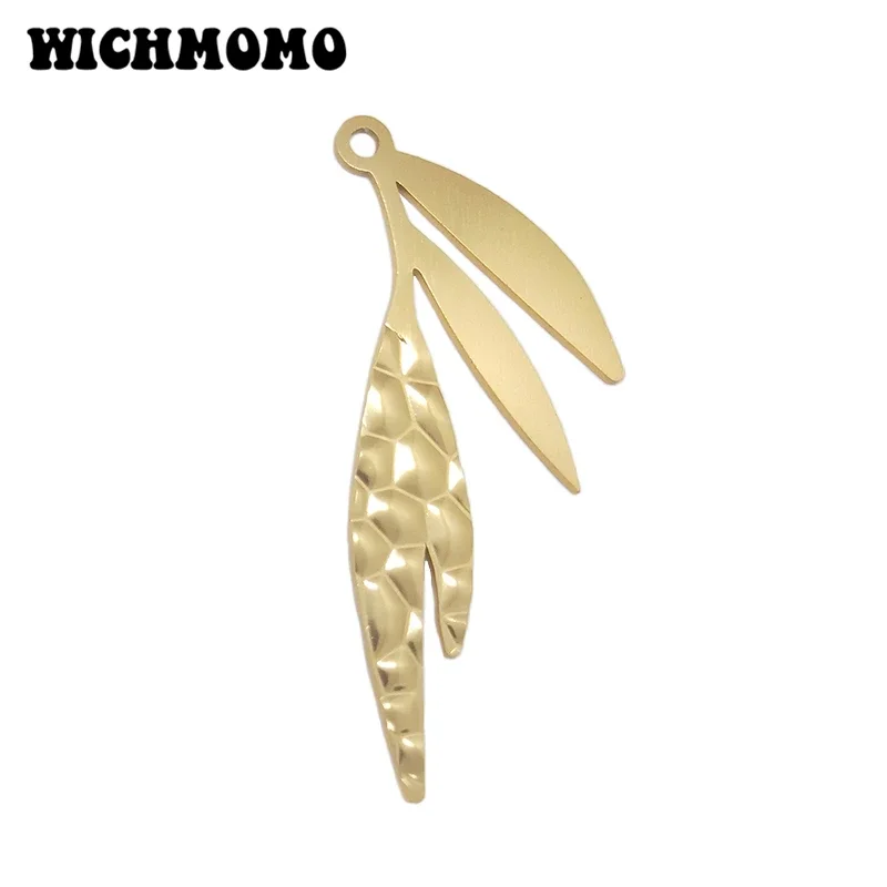 

Новинка, 2 шт./пакет, 91 мм, алюминиевый сплав, проволока, волочение листьев, тисненые подвески, большой кулон для DIY, ожерелье, серьги, аксессуары