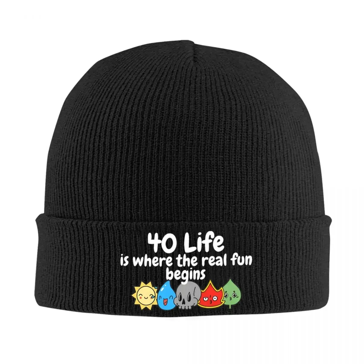 Magic Games Gathering MTG Knitted Hat Women's Men's Beanies Autumn Winter Hip Hop Hats Acrylic 40 Life Card Games Warm Melon Cap