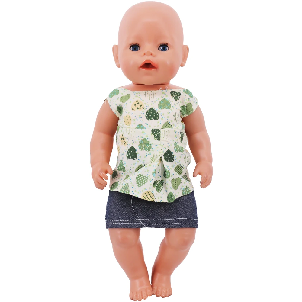 Onze Generatie Poppenkleertjes Rokken Mode Mooie Bloem Handgemaakte Jurken Geschikt Voor 43CM Reborn Babypop Accessoires, Meisje Cadeau