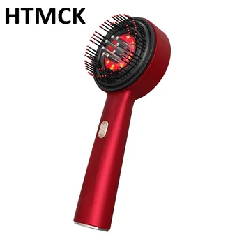 HTMCK Electric Vibration Red Light Scalp Massage Brush Portable Essential Oil Hair Care…