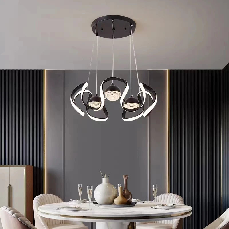 Nordic Luxury Dining Room Chandelier Simple Creative LED Ceiling ChandelierS with Remote Control Modern Hanging Lamp