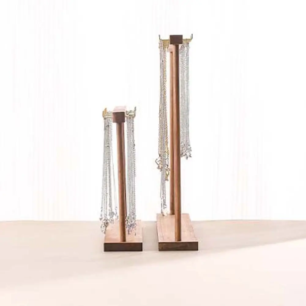

Wooden Jewelry Organizer Storage Rack Exquisite Design Jewelry Display Stand Necklace Holder Support Stand Necklace Hanging Rack