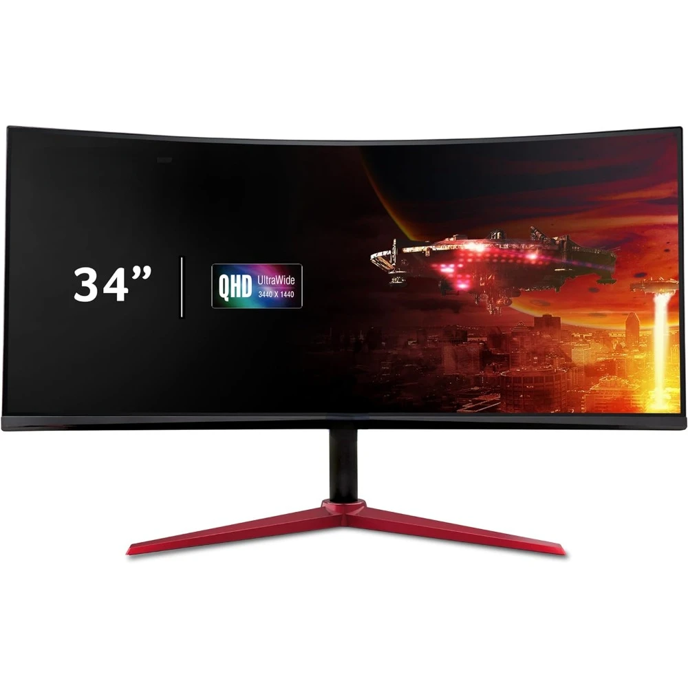 

Nitro 34" UWQHD 3440 x 1440 1500R Curved PC Gaming Monitor AMD FreeSync Premium Up to 180Hz Refresh 1ms (VRB)