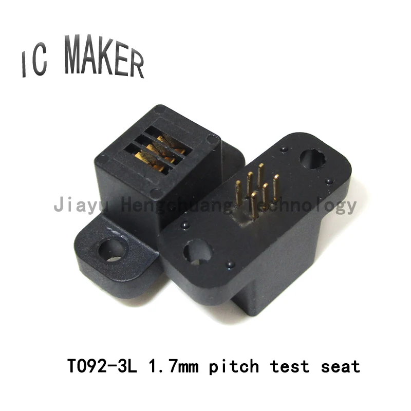 1PCS TO92-3 TO-92-3L GOLD PLATED HIGH TEMPERATURE AGING RESISTANT SEAT FIXTURE SOCKET 1.27MM/1.7MM PITCH TRIODE TEST BASE