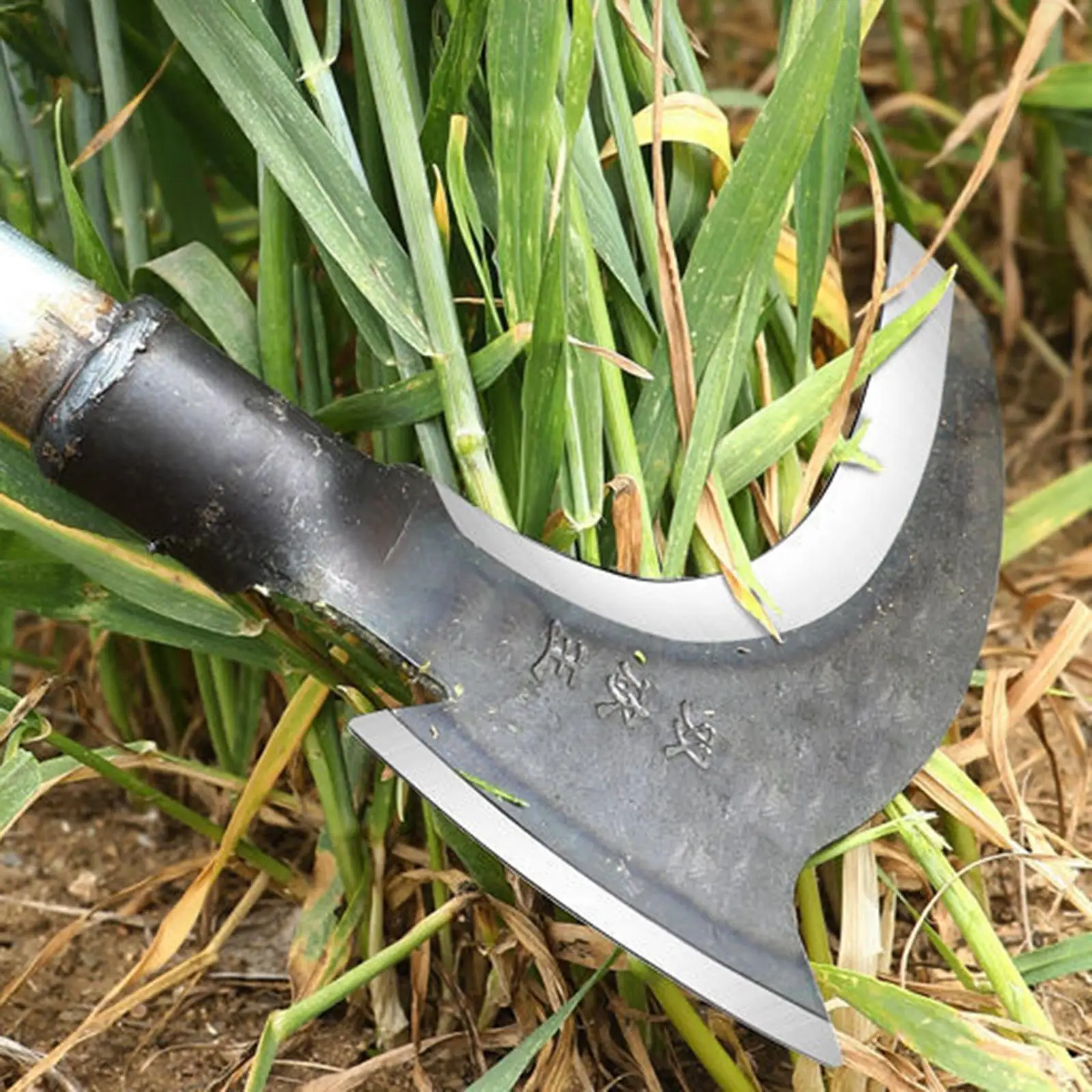 Steel Gardening Axe with Pre Hole Installation Sickle Design for Chopping Wood Branches Farming view 6