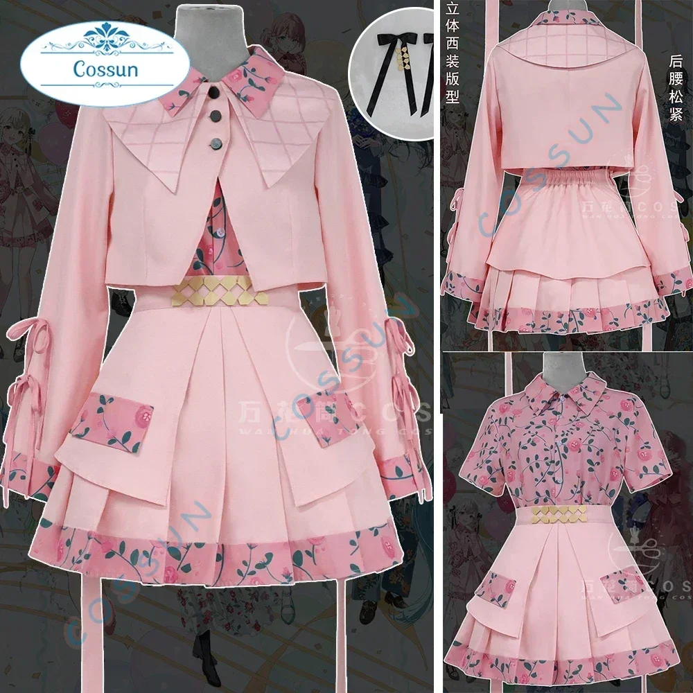 

COSSUN PJSK Azusawa Kohane Косплей Костюм Project Sekai Хэллоуин игровой костюм женское платье прекрасная одежда JK униформа розовый костюм