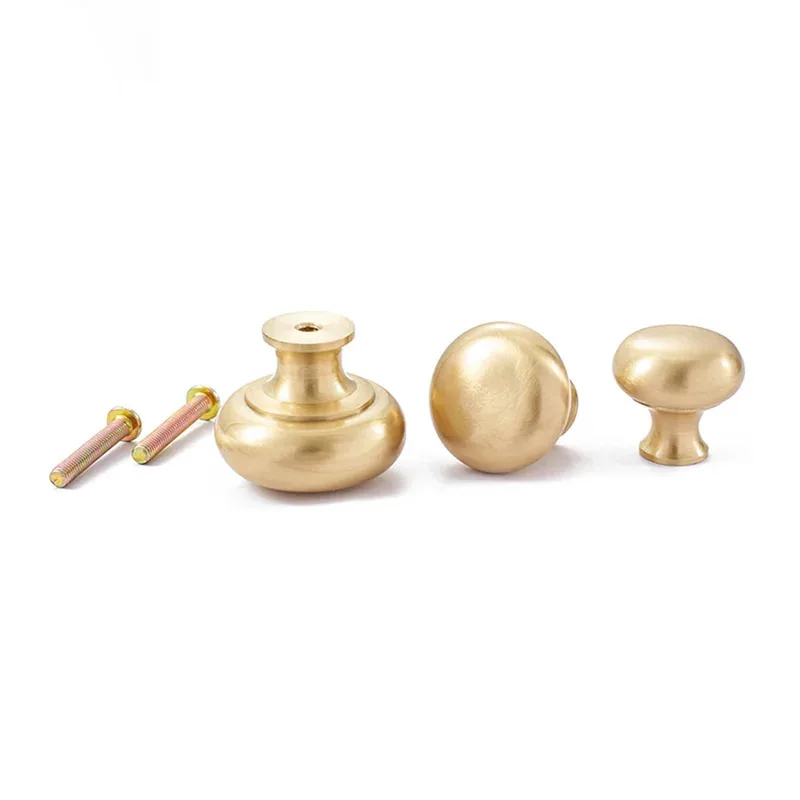 Brass Cabinet Knobs Copper Wardrobe Handles Chinese Style Drawer Pulls Kitchen Cupboard Hardware