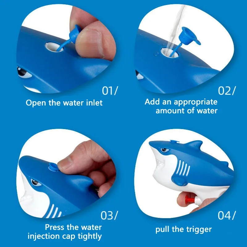 الأطفال معركة صغيرة الكرتون دولفين القرش ألعاب مسدس المياه الصيف في الهواء الطلق شاطئ بركة حفلة التفاعل ألعاب الرماية مدفع المياه #6