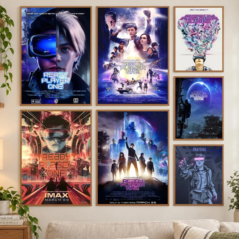 Ready Player One Remakes Movie Poster HD art sticky wall waterproof home living room bedroom bar aesthetic decoration
