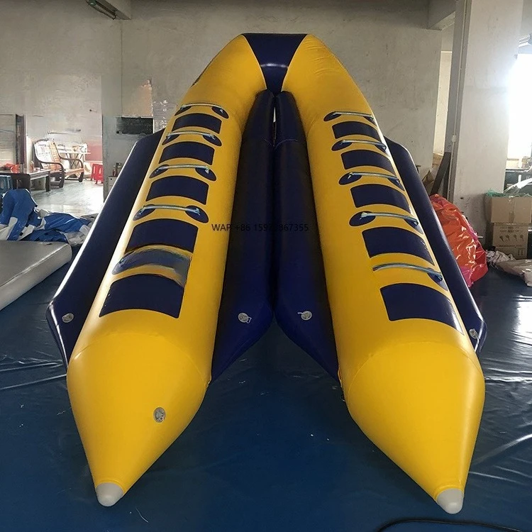 

10-Person PVC Inflatable Flying Fish Banana Boat for Water Sports and Entertainment for Sea Use Made with PE Material
