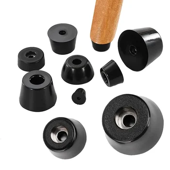 가구 다리 발 미끄럼 방지 블랙 스피커 캐비닛 침대 테이블 박스, 원추형 고무 충격 패드, 바닥 보호대 가구 부품