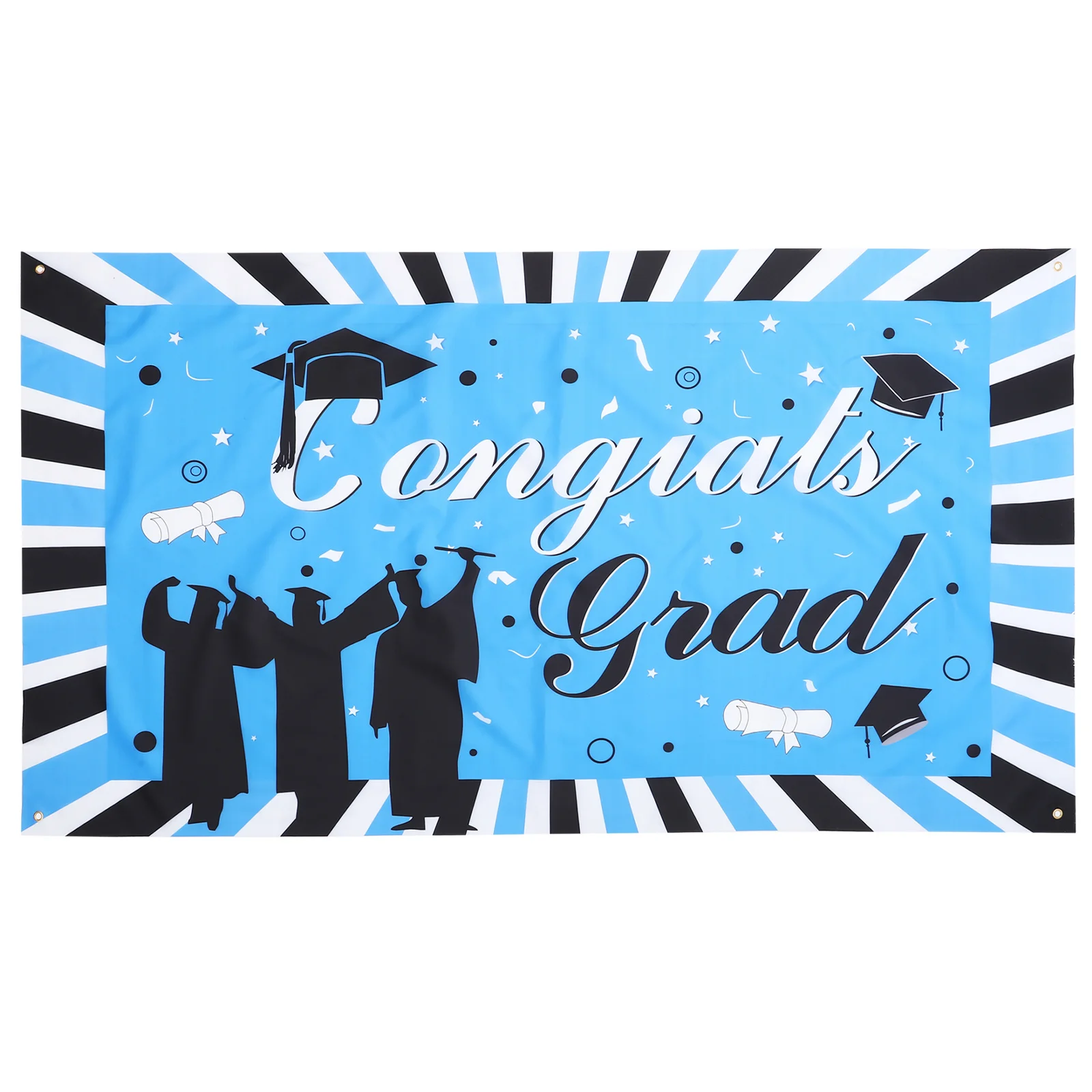 

Graduation Party Backdrop Clear Prints Lightweight Polyester Grad Banner Prop for Party Decoration Graduation Backdrop