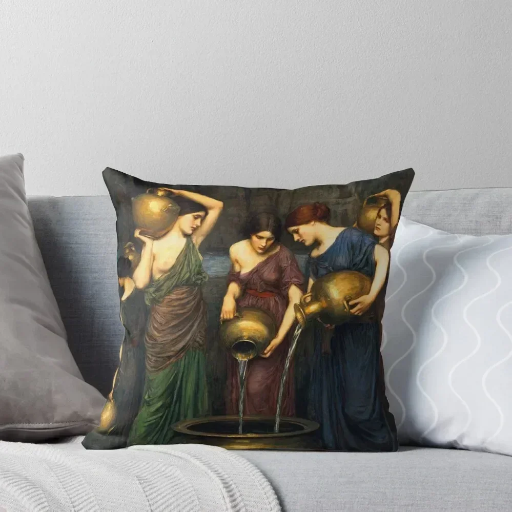 

John William Waterhouse - Danaides Throw Pillow Decorative Sofa Cushions christmas ornaments 2025 Christmas Pillows pillow
