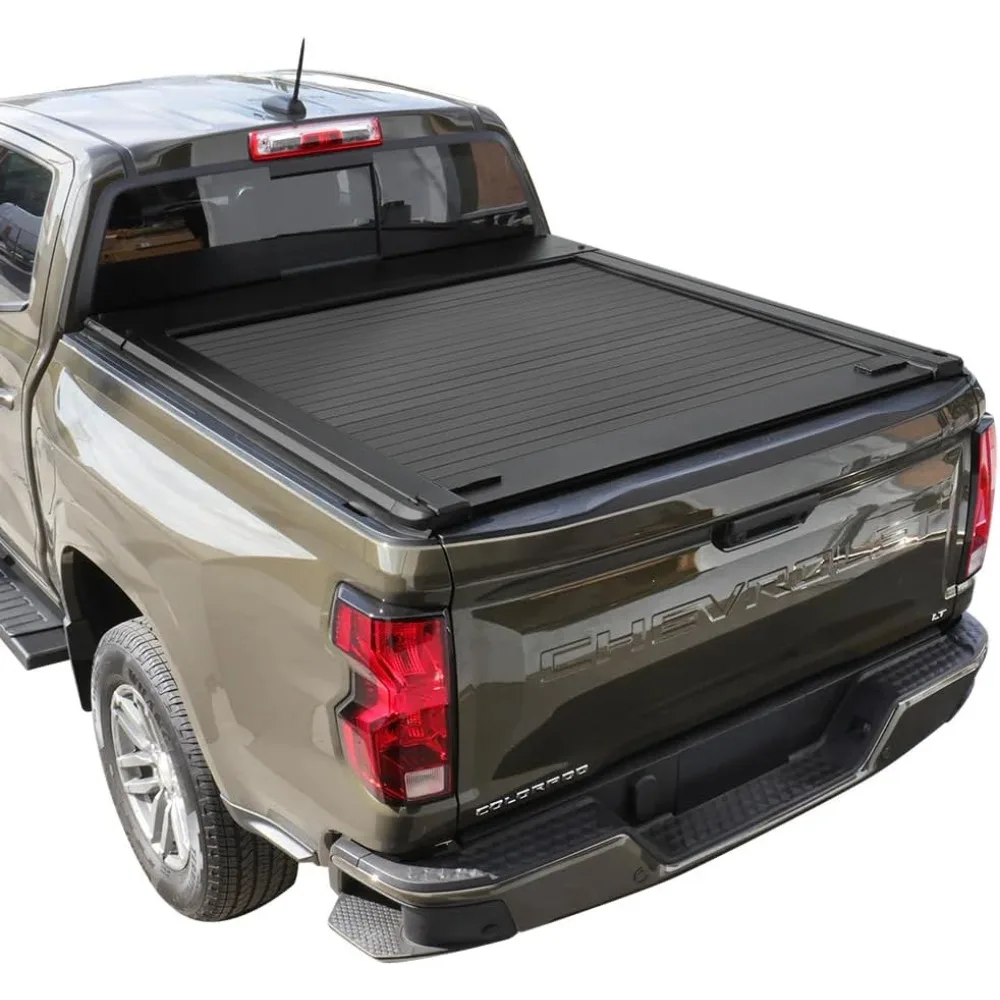 

MR ручная выдвижная жесткая грузовая кровать Tonneau чехол для Chevy Colorado/GMC Canyon 2015-2025 гг. | Кровать 5'1" (61") | Алюминий