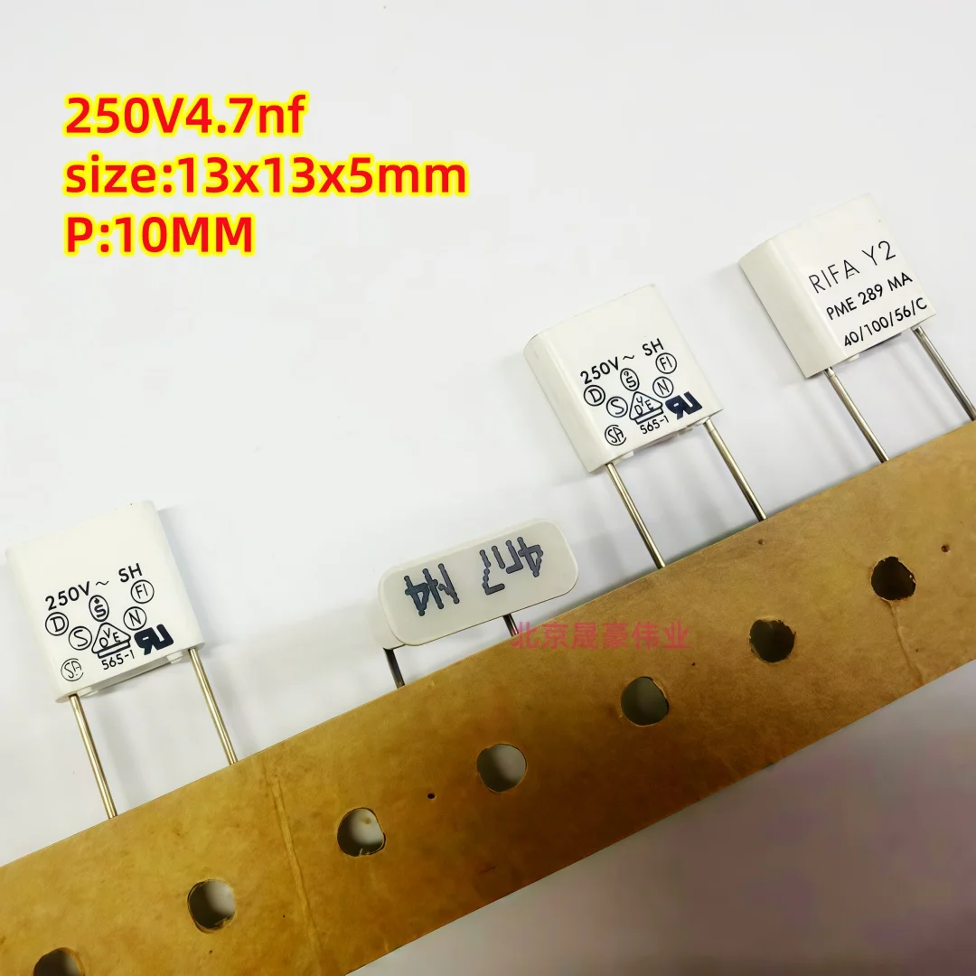 10pcs  RIFA PME289MA 250vac 4n7 472 4700pf 4.7nf 250vac Y2 film capacitor pin distance: 10mm