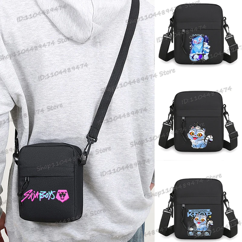 Bolso cruzado tendencia KPop Demon Hunters Oxford bolso de hombro estilo coreano bolso de teléfono para estudiantes bolsos de compras simples monederos