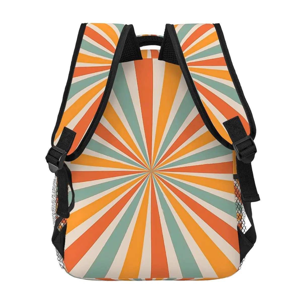 Mochilas Retro Sunburst para meninos e meninas, mochilas escolares, mochila de viagem dos desenhos animados, bolsa de ombro para estudantes, anos 70