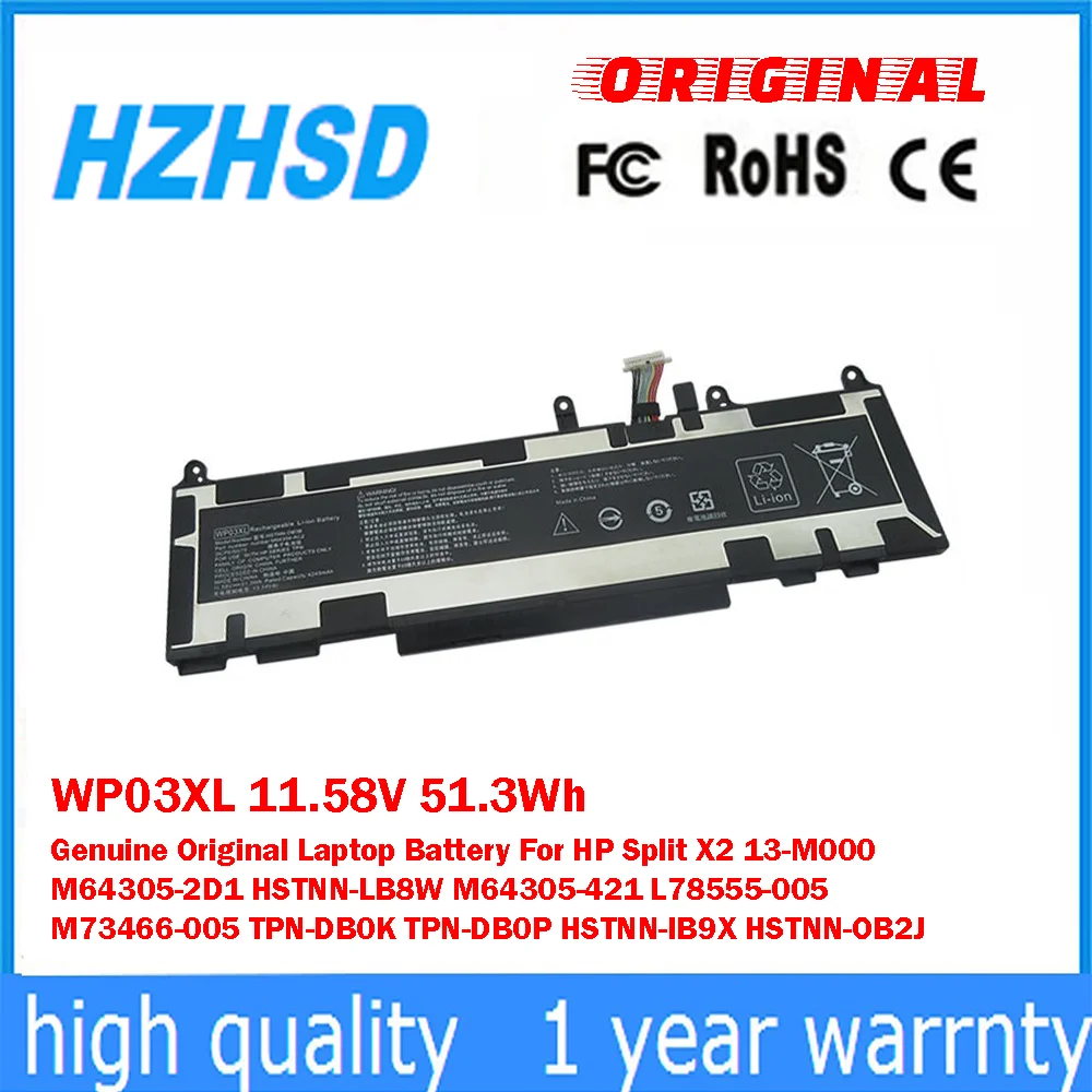 

WP03XL 11.58V 51.3Wh Genuine Original Laptop Battery For HP Split X2 13-M000 M64305-2D1 HSTNN-LB8W M64305-421 L78555-005