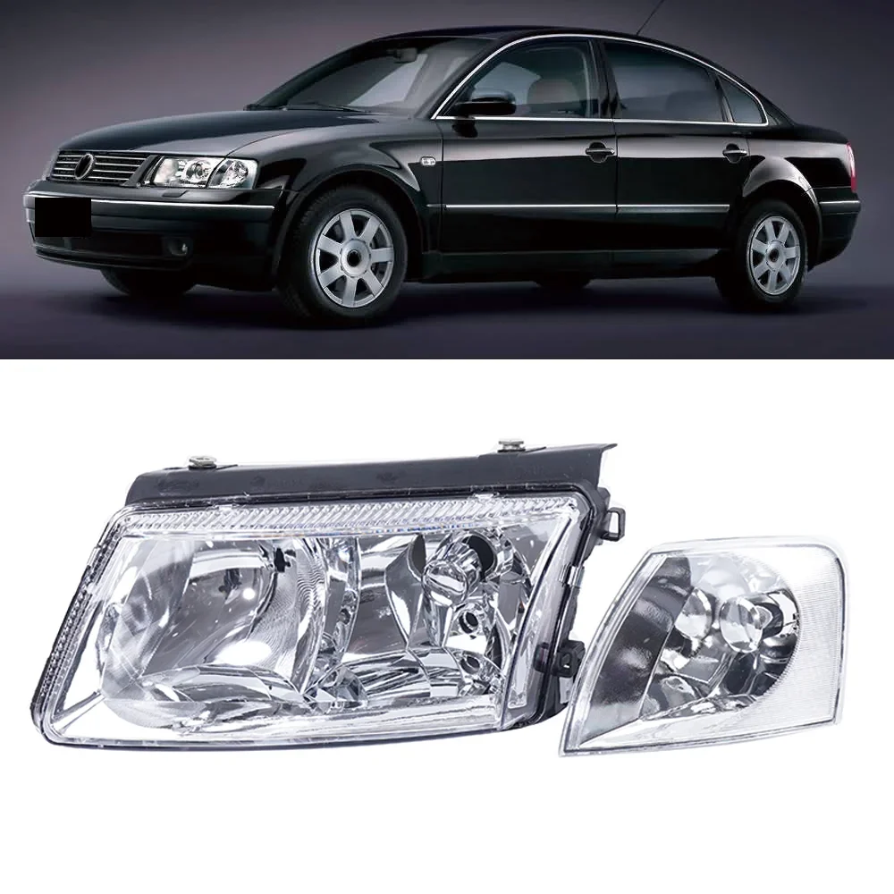 Kamshing A pair For Volkswagen Passat B5 2001-2005 Front Bumper Headlight Headlamp Head Light Head Lamp Corner lights Assembly