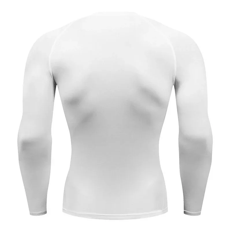 Maglietta a Compressione a Maniche Lunghe da Uomo, T-shirt Sportiva Autunnale per Corsa, Palestra, Fitness, Tuta da Jogging, Top Atletico Rashguard