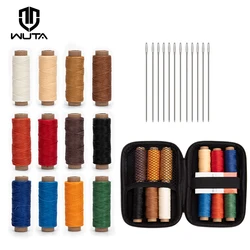 WUTA Leather Craft Thread 1Set 12 Colors Round Waxed Threads Polyester Hand Sewing Line High Quality DIY Bracelet Work Cord