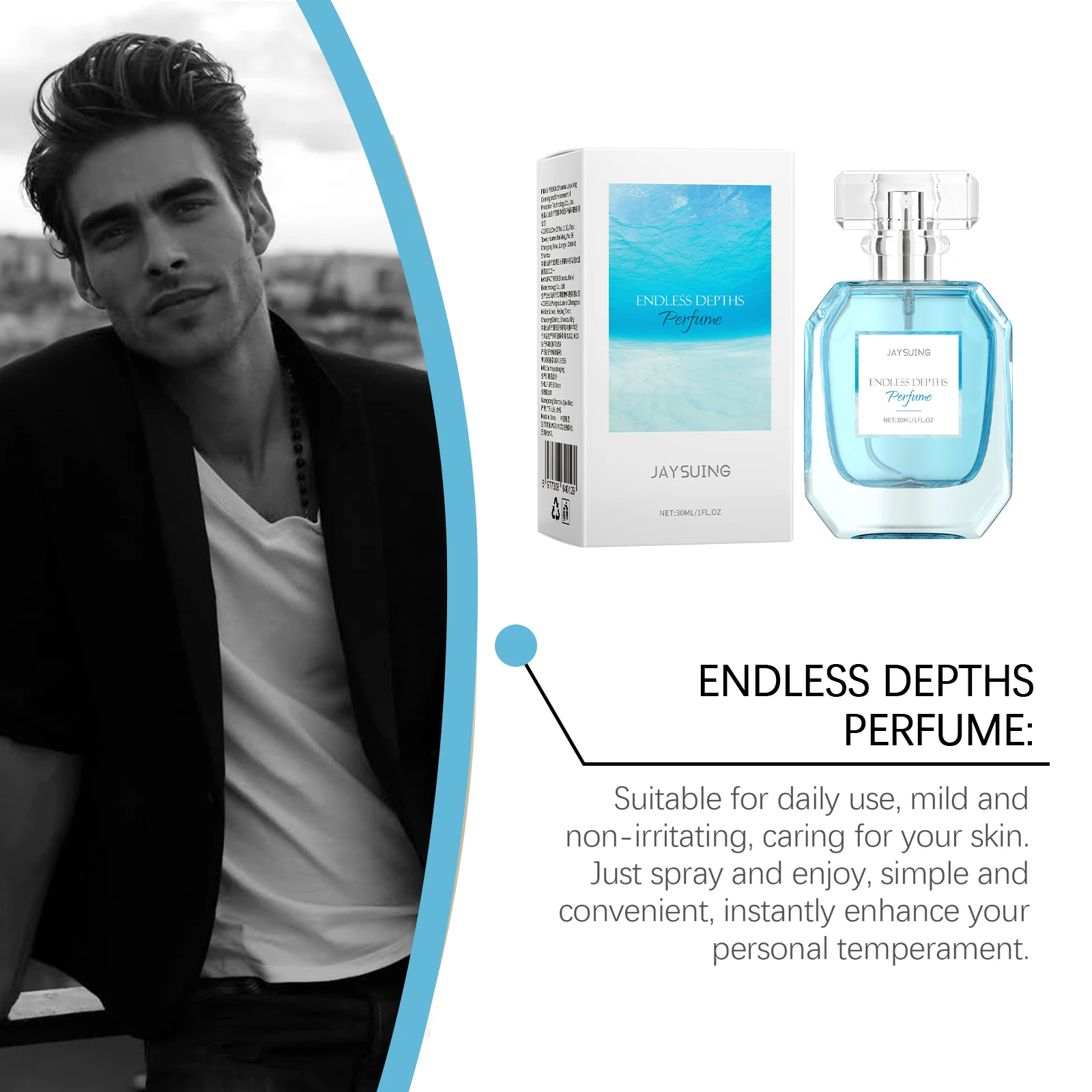 Jaysuing Endless Depths Perfume, Fresh Charm Light Elegant Charm Fragrance Lasting Perfume For Dating Atmosphere