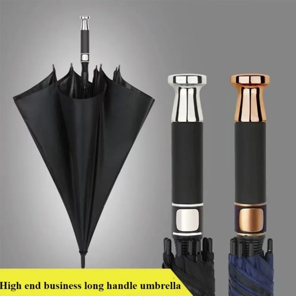 Long Handle Automatic Umbrella Waterproof Golfs Straight Pole Umbrella Travel Super Large Wind Resistance Commercial Sunshade