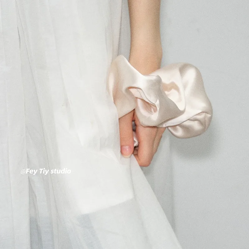 Anello per capelli per intestino crasso Stile balletto Accessori per capelli con fascia per intestino crasso in raso di alta qualità