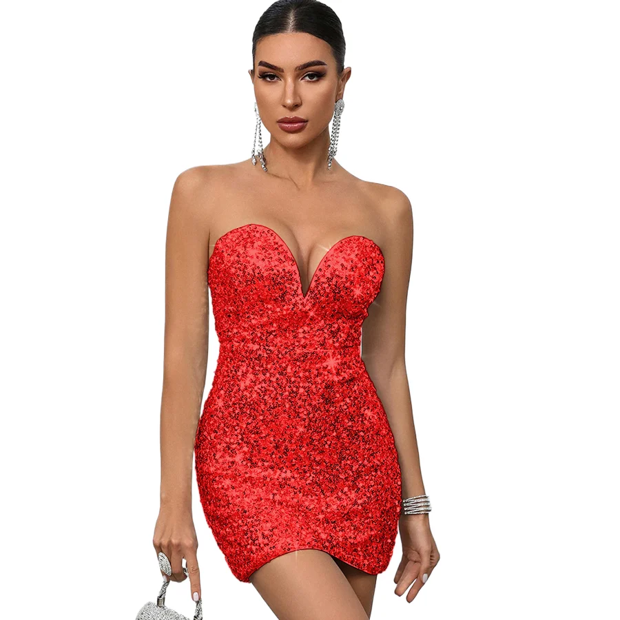 

Woman Sexy Backless Sequins Prom Dresses Vestidos Womens Elegant Party Dresses Fashion Female Clothing Birthday dress XSY81230