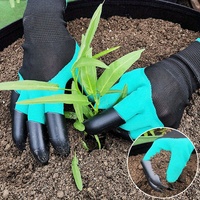 Waterproof Garden Gloves with Claws for Digging & Planting 1 Pair, Puncture Resistant Latex Gardening Gloves, Lead-Free Alcohol