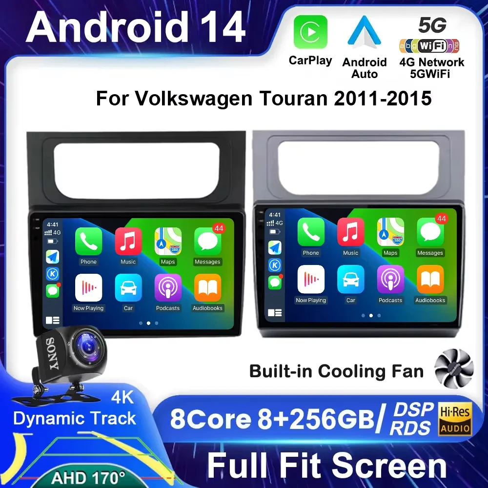 

For Volkswagen Touran 2011-2015 Android Car Radio Multimedia Player Video Navigation Wifi Carplay 4G 2din DVD Stereo Head Unit