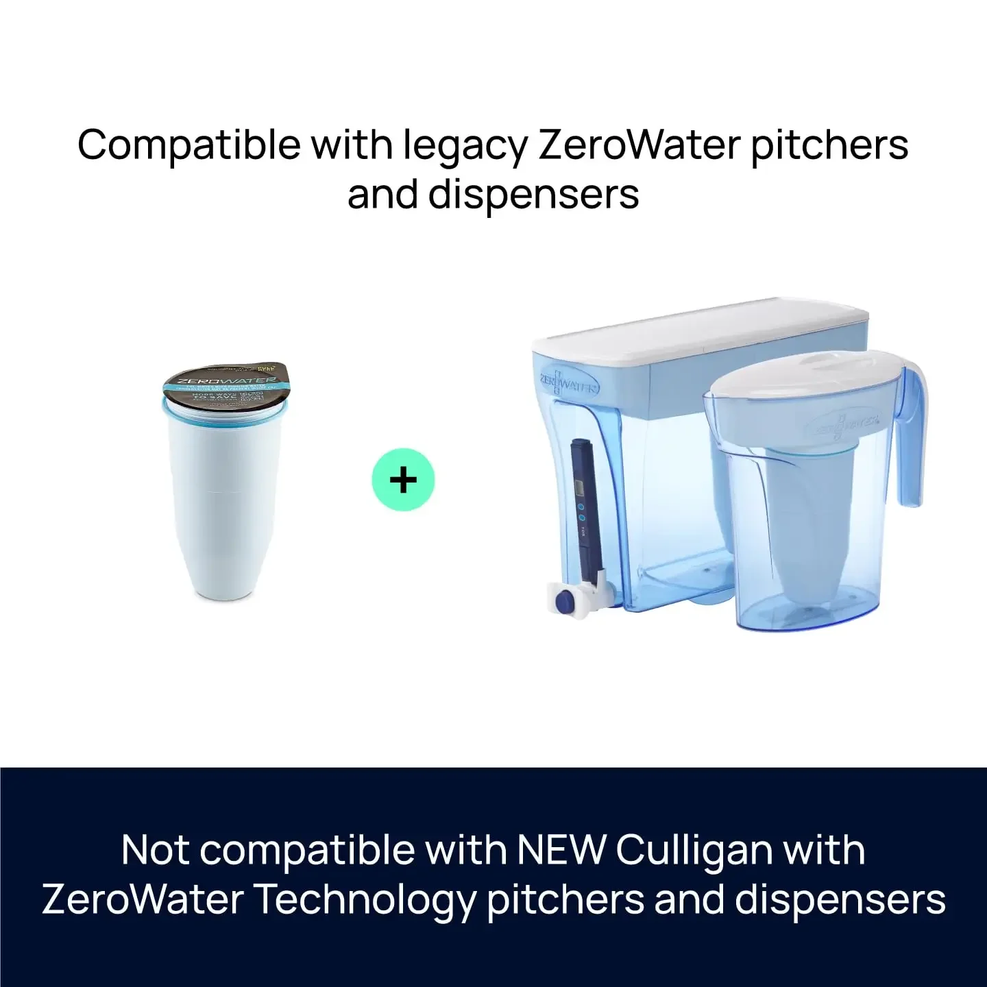 ZeroWater Official Replacement Filter - 5-Stage 0 TDS Water Filter Replacement IAPMO Certified to Reduce Lead, Chromium