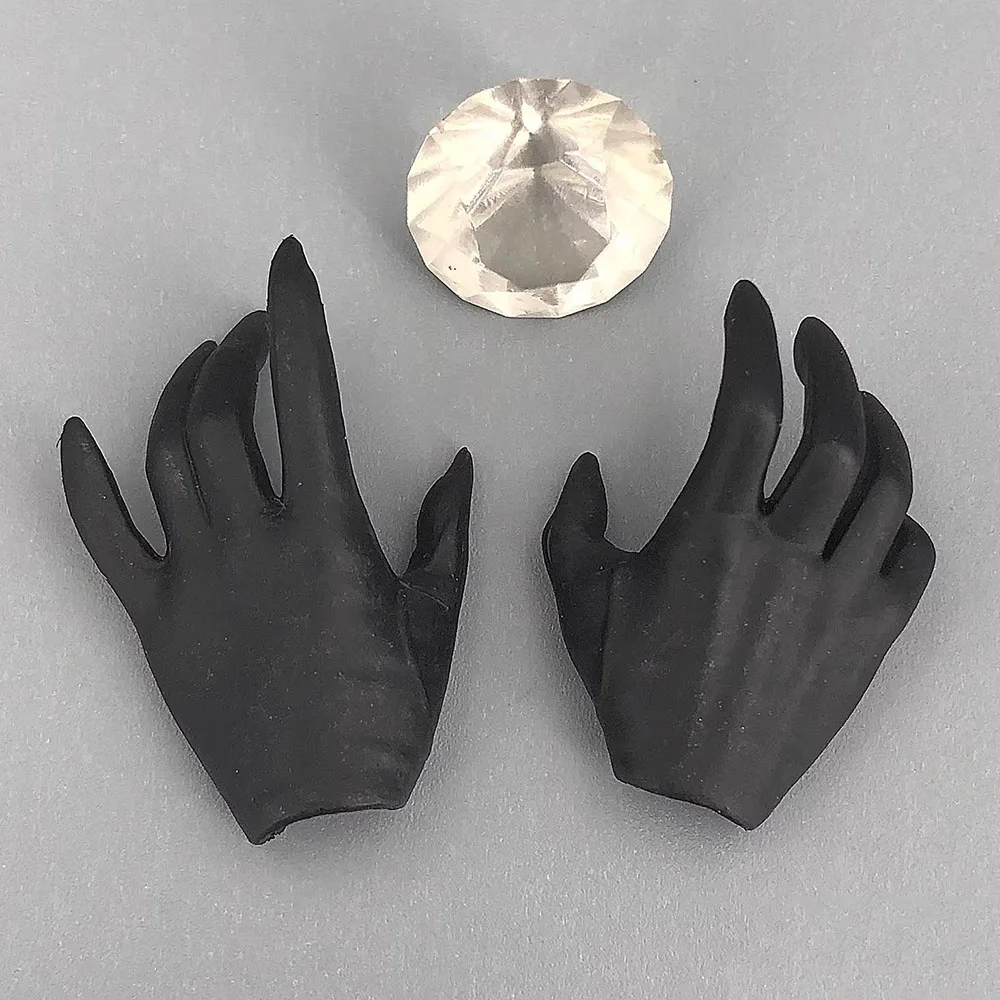 1/6 ZYTOYS Female Black Hand Types with Diamond PVC Material Toys Model For 12" Action Figure Scene Component DIY